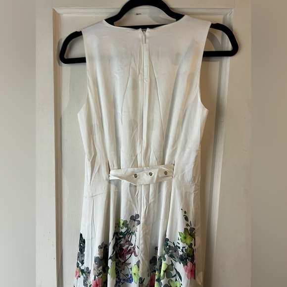 Ted Baker Floral Midi Dress - White and Black - Picture 10 of 16